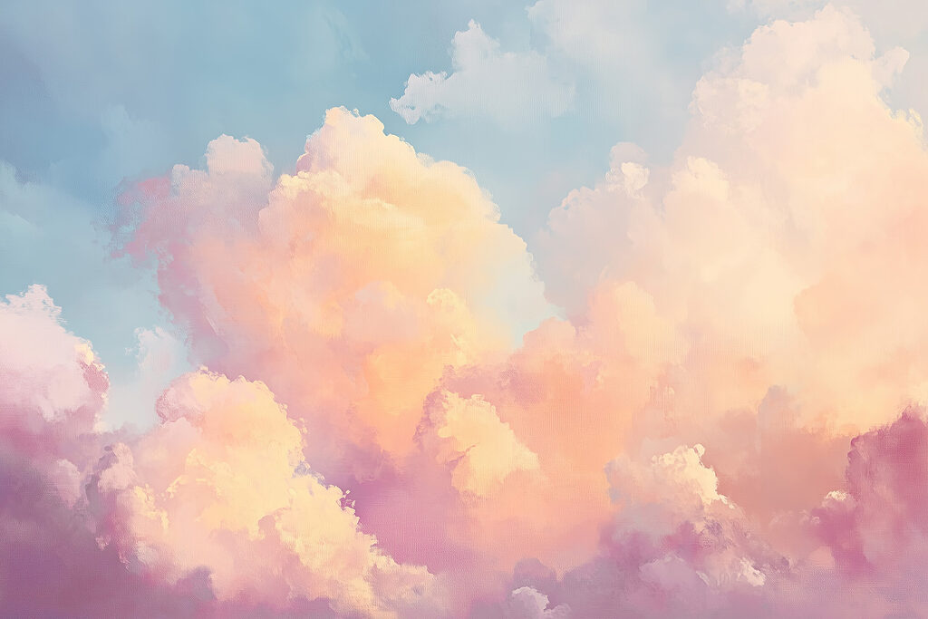 Nuages colorés dans le ciel Nuages colorés dans le ciel