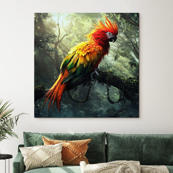 Oiseau coloré assis sur une branche d'arbre Tableaux Oiseau coloré assis sur une branche d'arbre