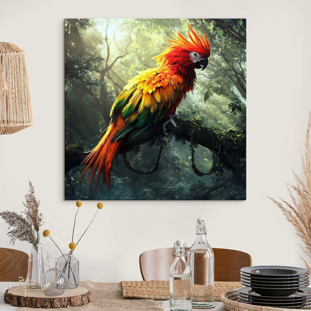 Colorful bird sitting on a tree branch Colorful bird sitting on a tree branch