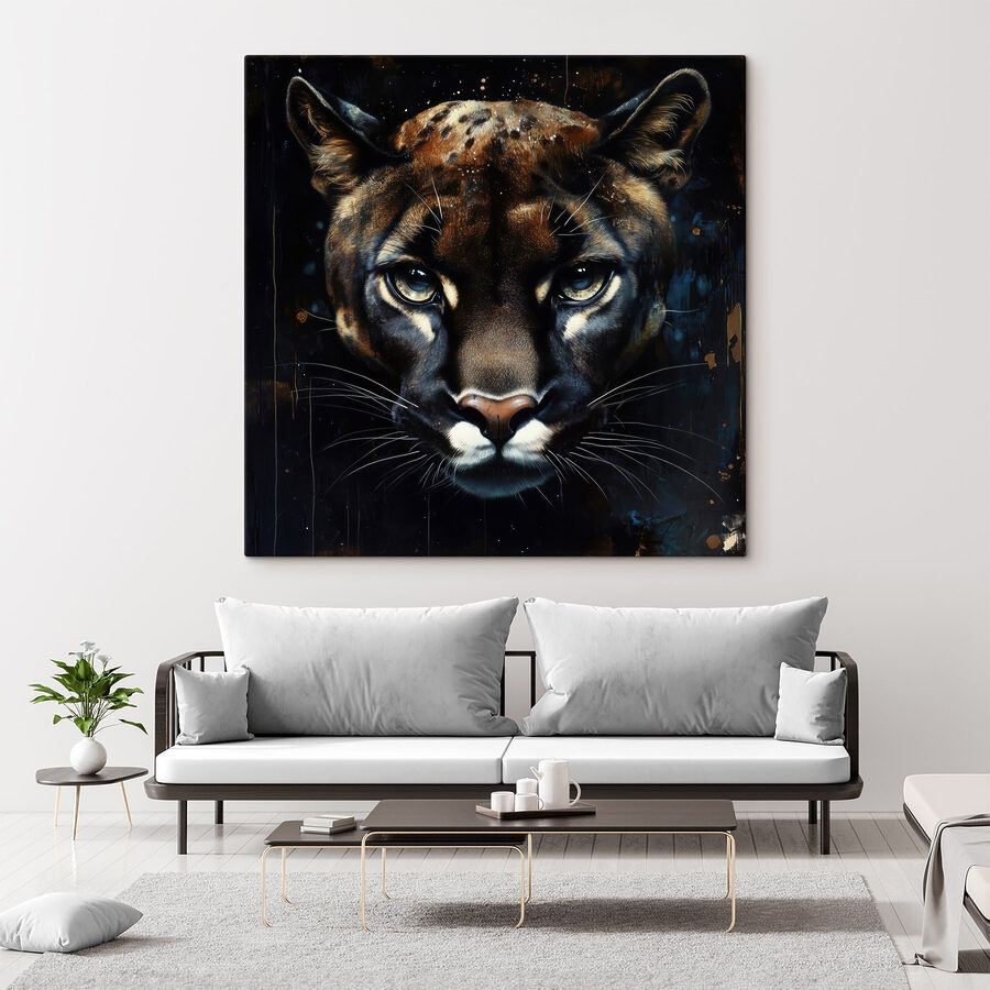 Painting of a wild cat Painting of a wild cat