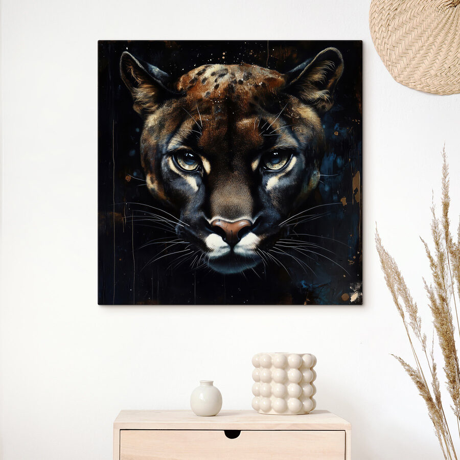 Painting of a wild cat Painting of a wild cat
