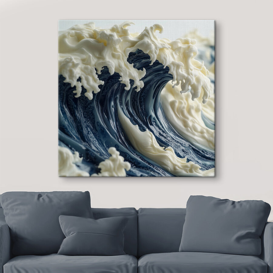 Des vagues majestueuses dans une texture crémeuse Des vagues majestueuses dans une texture crémeuse