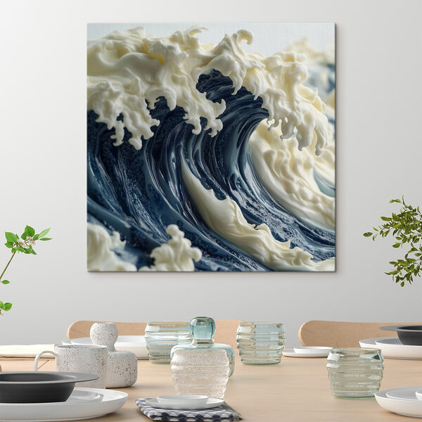 Des vagues majestueuses dans une texture crémeuse Des vagues majestueuses dans une texture crémeuse