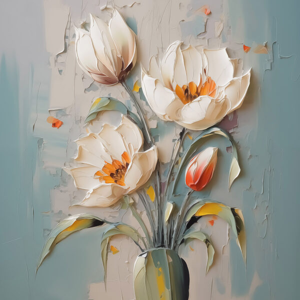 Peinture de fleurs dans un vase Peinture de fleurs dans un vase