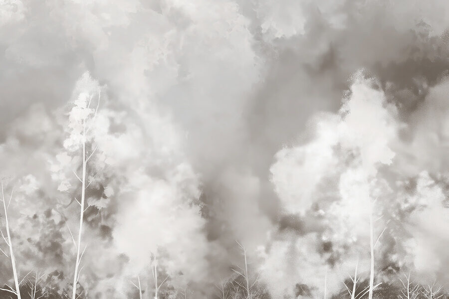 Fumée et fumée dans le ciel