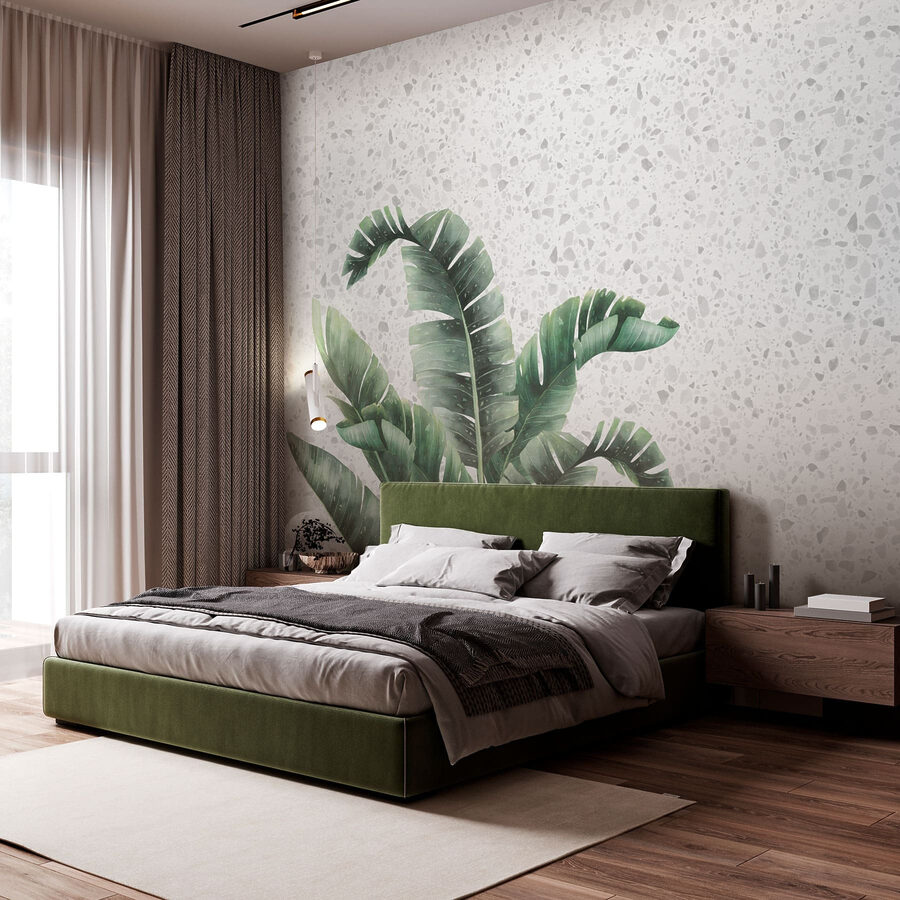 Plante avec des feuilles sur une surface blanche Plante avec des feuilles sur une surface blanche