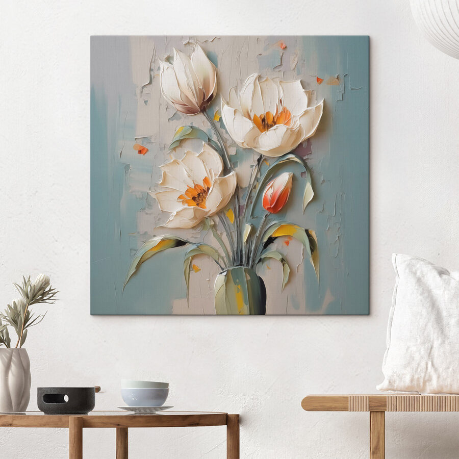 Peinture de fleurs dans un vase Peinture de fleurs dans un vase
