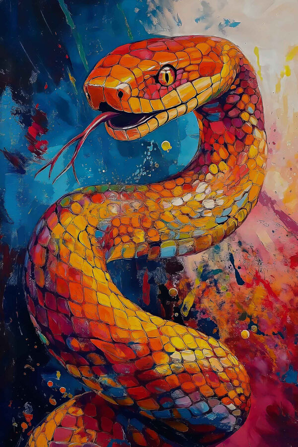 Peinture d'un serpent Peinture d'un serpent