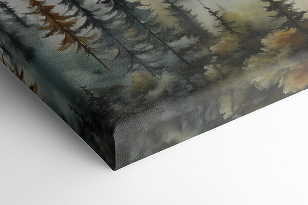 Peinture d'arbres et de brouillard Peinture d'arbres et de brouillard