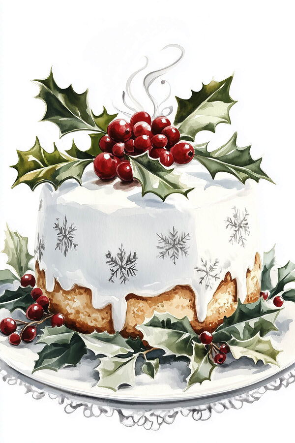 Gâteau avec glaçage et baies sur le dessus Gâteau avec glaçage et baies sur le dessus