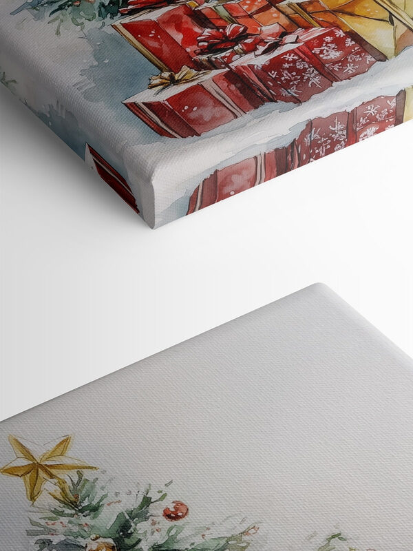 Aquarelle de cadeaux sous un arbre de Noël Aquarelle de cadeaux sous un arbre de Noël