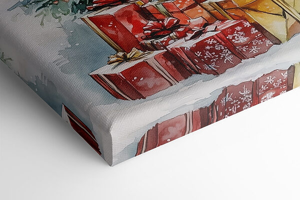 Aquarelle de cadeaux sous un arbre de Noël Aquarelle de cadeaux sous un arbre de Noël