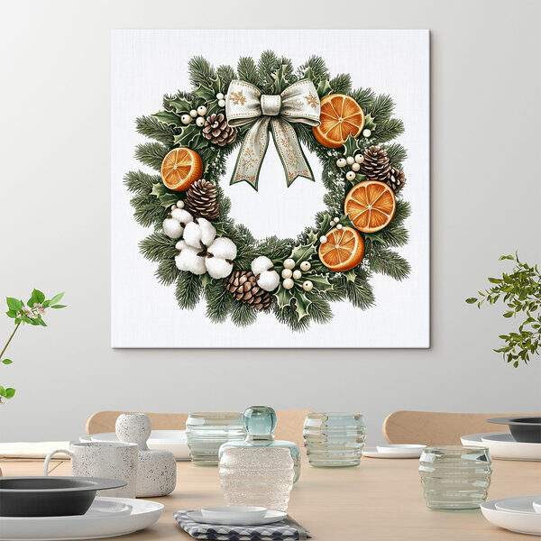 Couronne avec oranges et baies Couronne avec oranges et baies