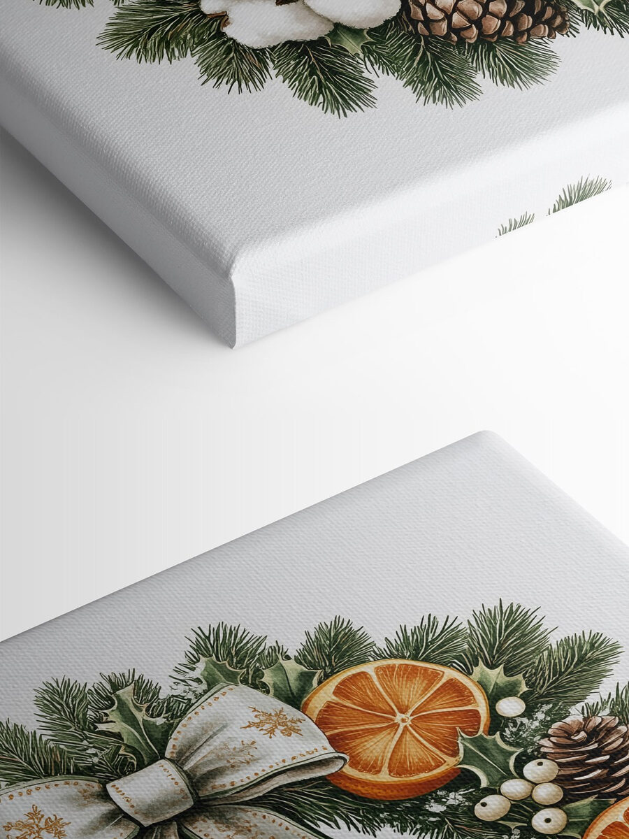 Couronne avec oranges et baies