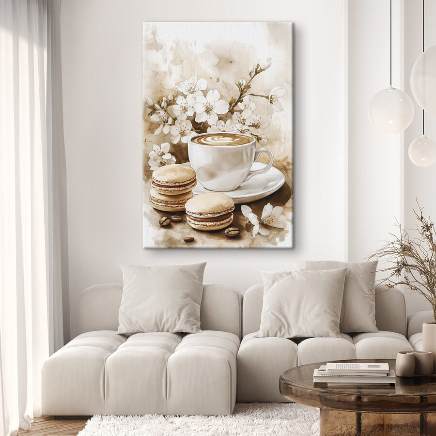 Café et macarons