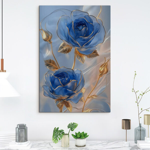Roses bleues délicates dans une lumière douce Roses bleues délicates dans une lumière douce