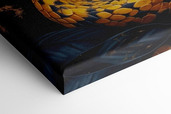 Serpent jaune avec des feuilles noires Serpent jaune avec des feuilles noires