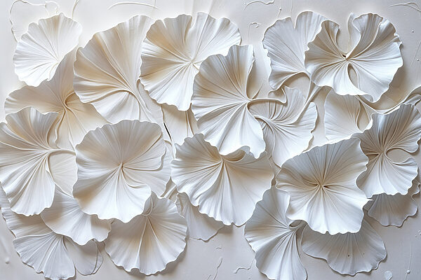 Groupe de feuilles blanches Groupe de feuilles blanches