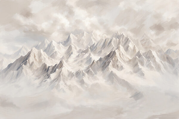 Chaîne de montagnes avec nuages Chaîne de montagnes avec nuages