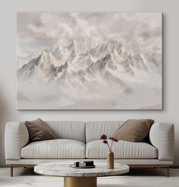 Chaîne de montagnes avec nuages Chaîne de montagnes avec nuages