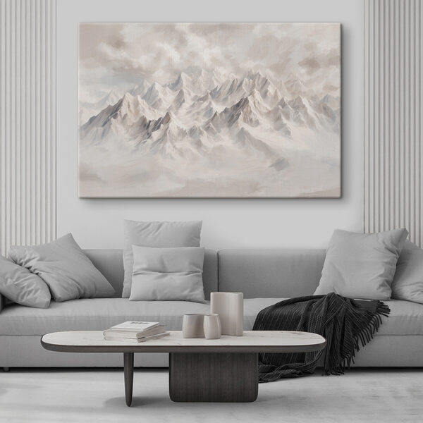 Chaîne de montagnes avec nuages Chaîne de montagnes avec nuages
