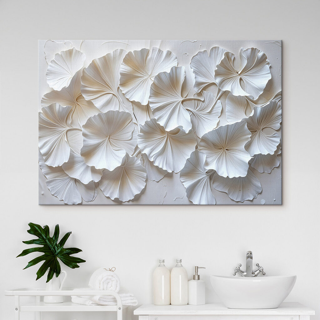 Group of white leaves Group of white leaves