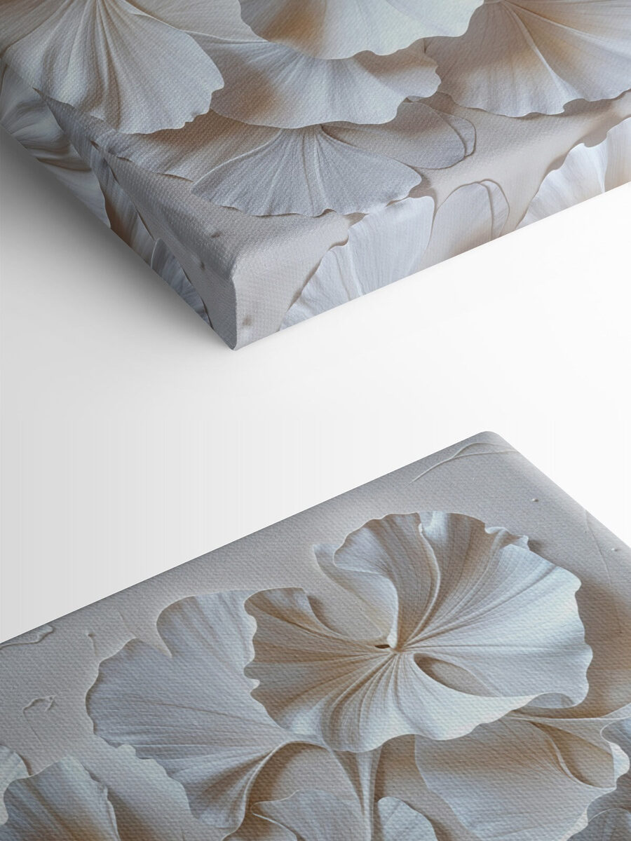 Groupe de feuilles blanches