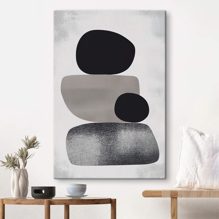 Formes rocheuses noires et grises