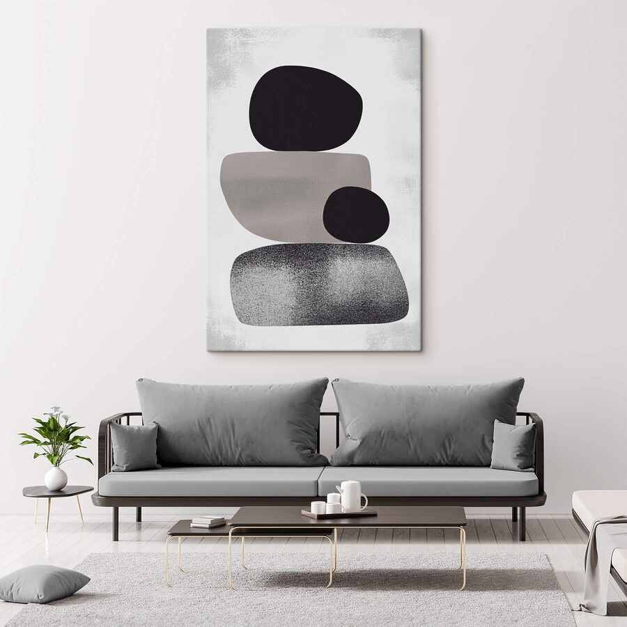 Formes rocheuses noires et grises