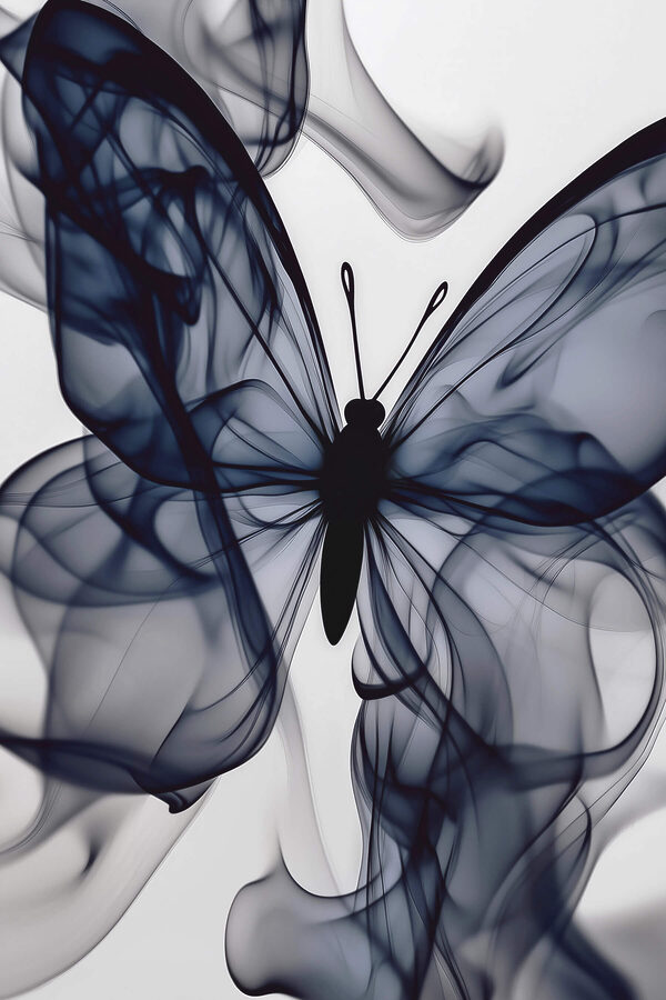 Papillon avec fumée Papillon avec fumée