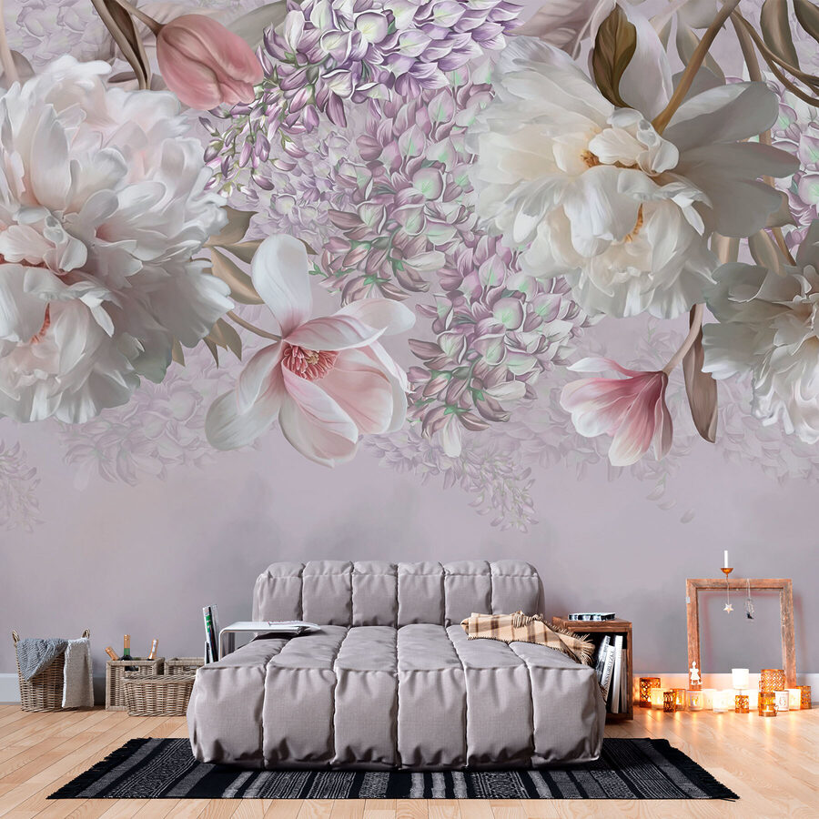 Fleurs délicates dans des tons pastel doux