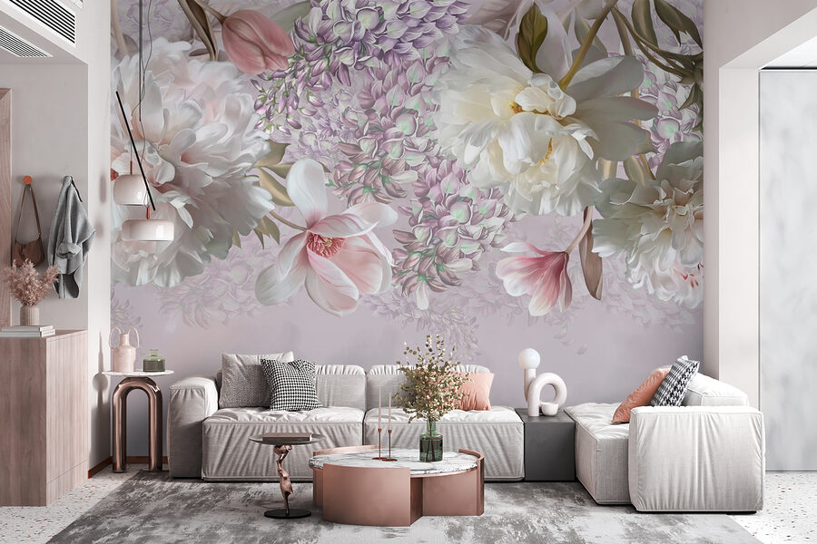 Fleurs délicates dans des tons pastel doux