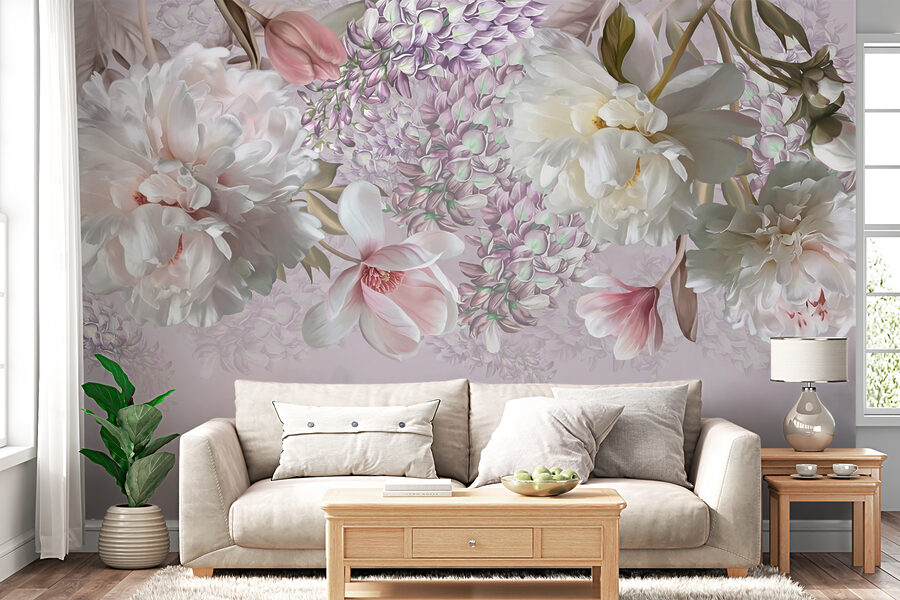Fleurs délicates dans des tons pastel doux