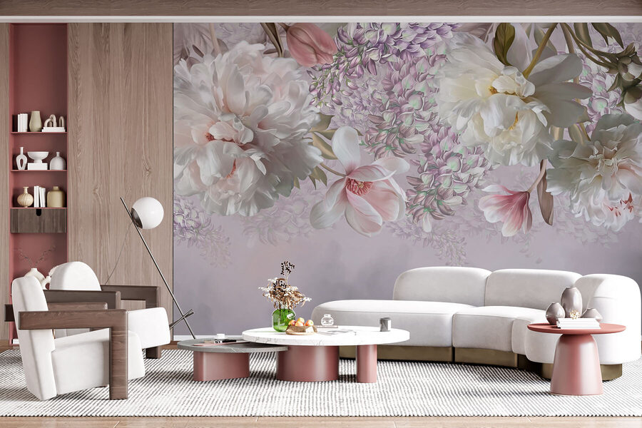 Fleurs délicates dans des tons pastel doux