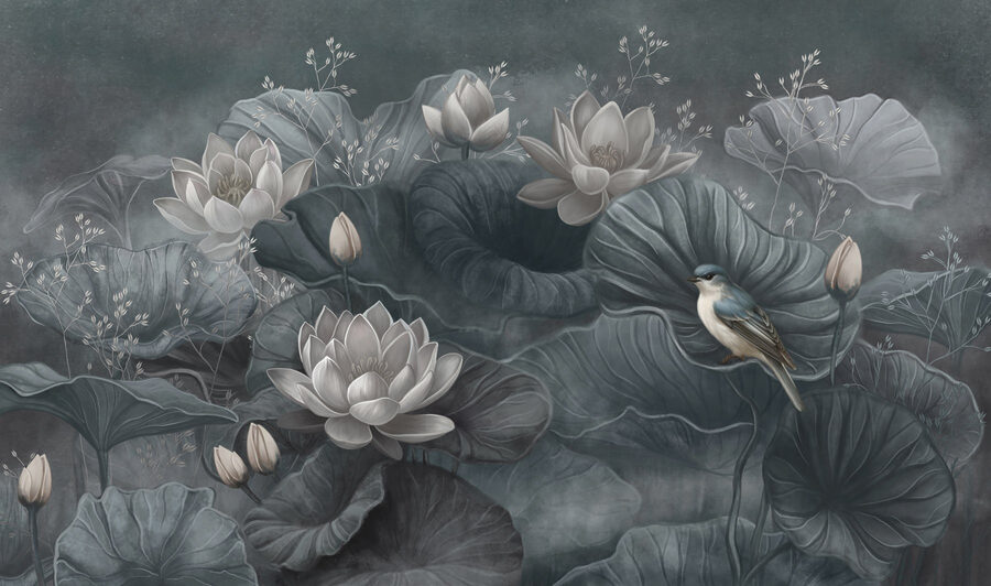 Oiseau sur une plante