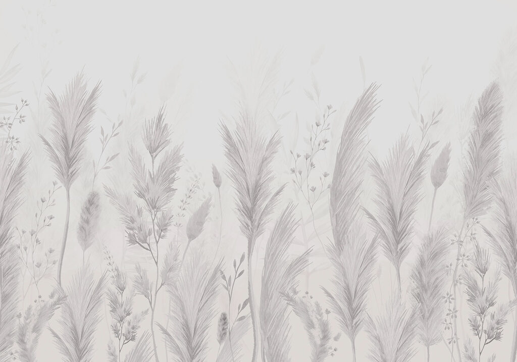 Fond blanc avec de l'herbe et des fleurs Fond blanc avec de l'herbe et des fleurs