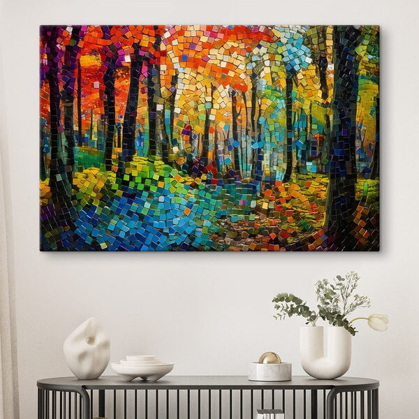 Mosaïque d'arbres et d'herbe Mosaïque d'arbres et d'herbe