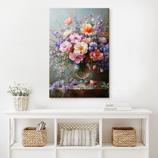 Peinture de fleurs dans un vase Peinture de fleurs dans un vase