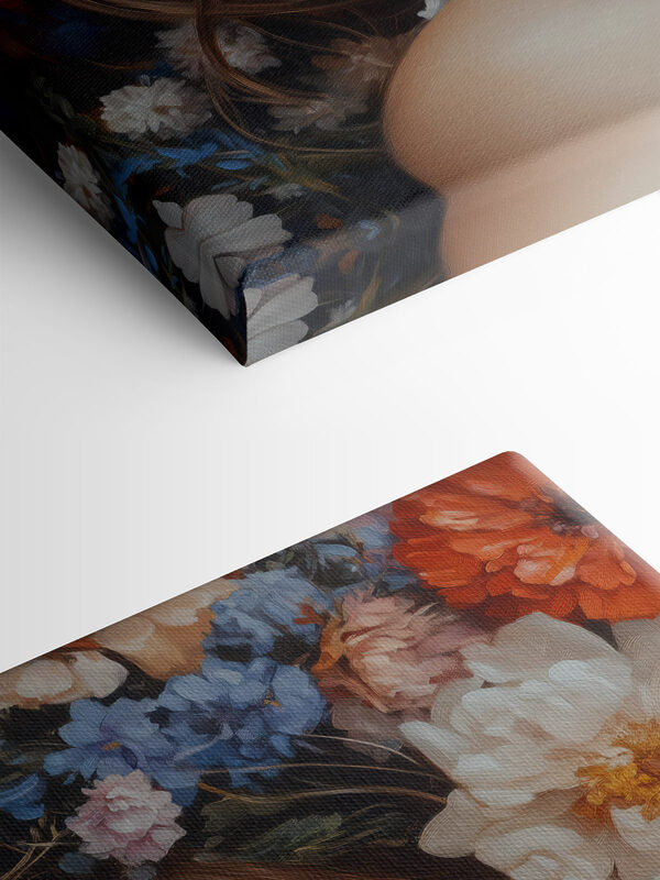 Femme avec des fleurs dans les cheveux Femme avec des fleurs dans les cheveux