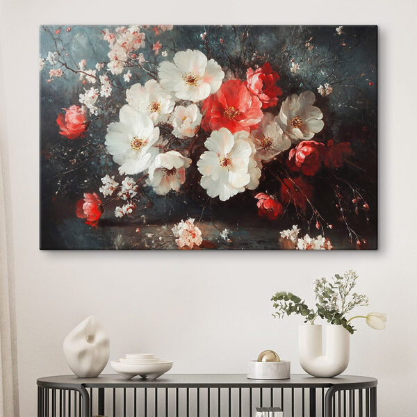 Peinture de fleurs sur une table Peinture de fleurs sur une table