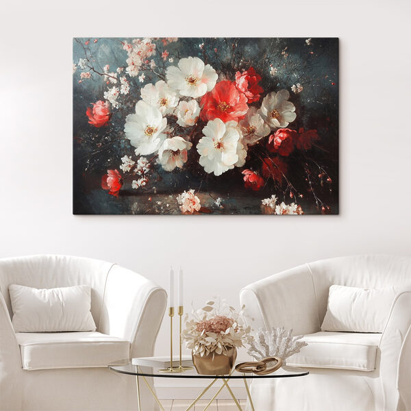 Peinture de fleurs sur une table Peinture de fleurs sur une table