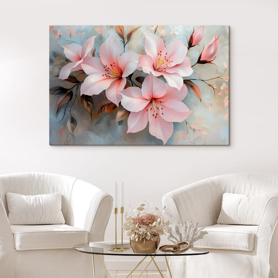 Groupe de fleurs roses