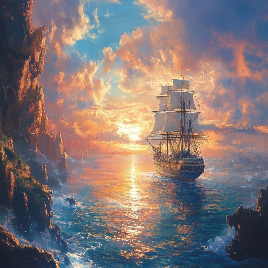 Navire dans l'eau