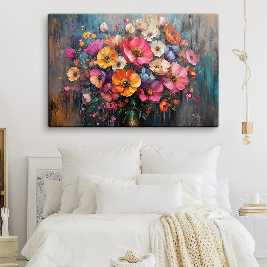 Peinture de fleurs dans un vase Peinture de fleurs dans un vase
