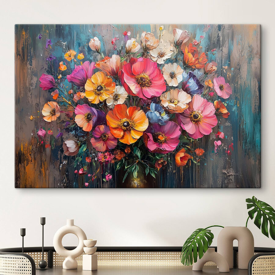 Peinture de fleurs dans un vase Peinture de fleurs dans un vase