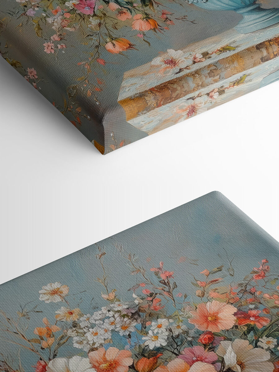 Vase of flowers on a stone surface Vase of flowers on a stone surface