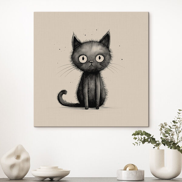 Chat noir aux grands yeux Chat noir aux grands yeux