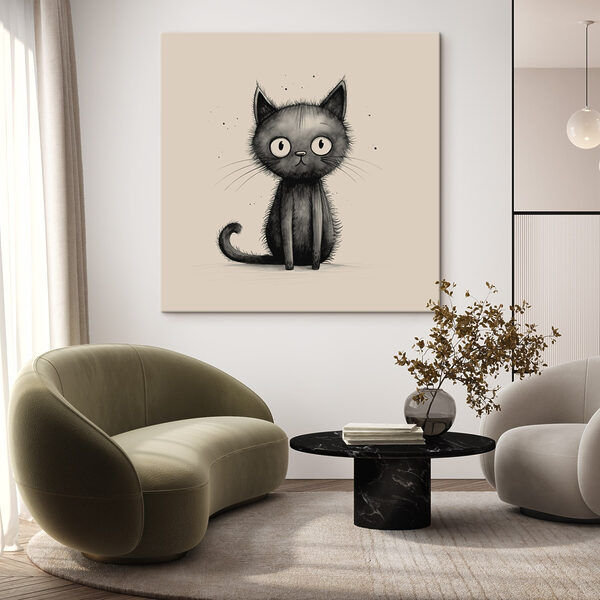 Chat noir aux grands yeux Chat noir aux grands yeux