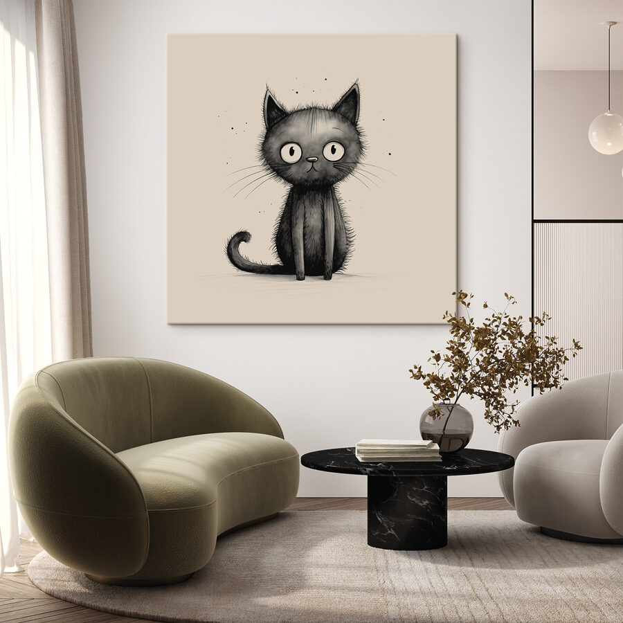 Chat noir aux grands yeux Chat noir aux grands yeux