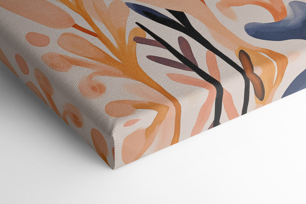 Painting of flowers and leaves